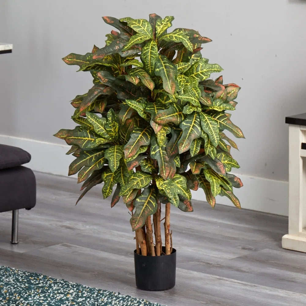 Guangdong Croton Artificial Tree With Trunks 180 Leaves