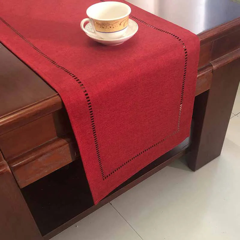 Warm Welcome Decor Linen Table Runner Polyester Cotton