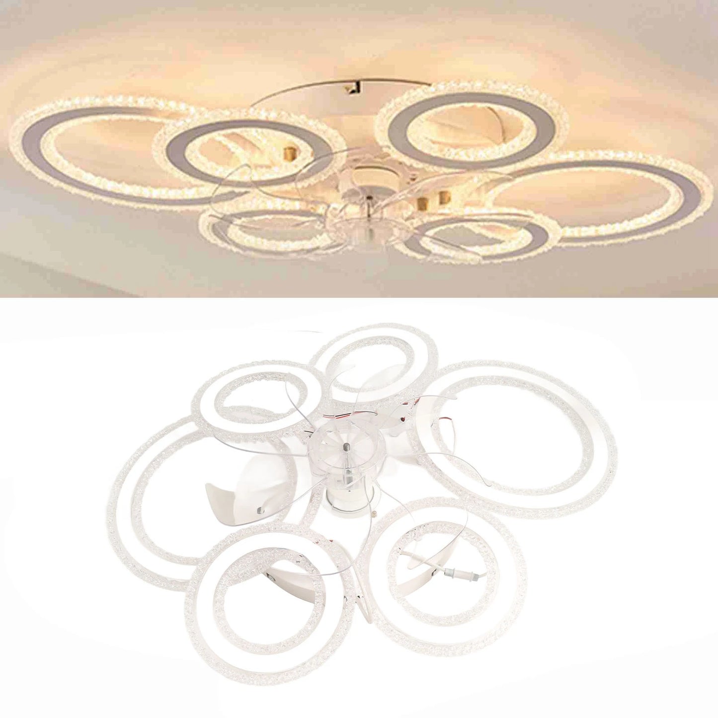 Nordic Modern Ceiling Fan Light Flush Mount Dining Fixture