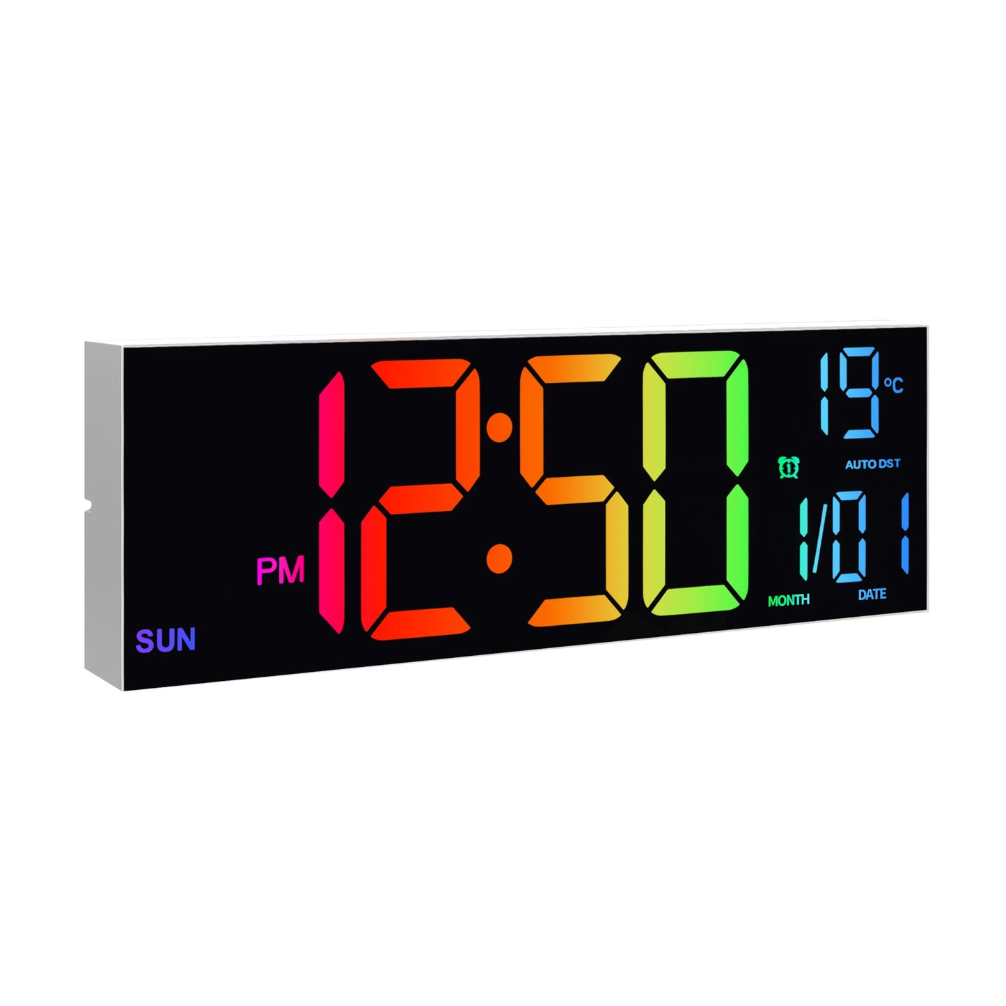 Warm Welcome Decor Digital Wall Clock Remote Temperature