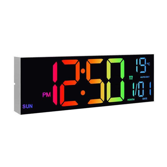 Warm Welcome Decor Digital Wall Clock Remote Temperature
