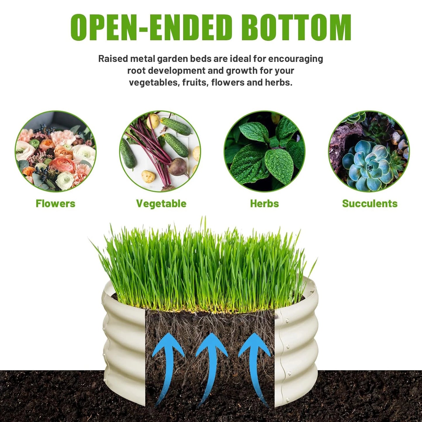 Galvanized Raised Garden Bed Planter For Vegetables