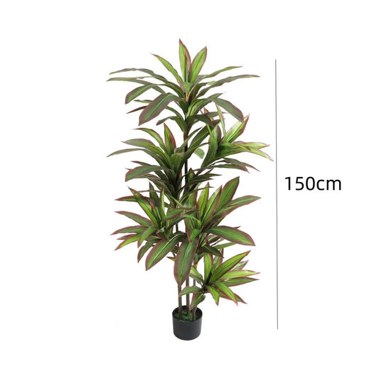 HiMISCN Artificial Dracaena Plant Fake Tree In Pot Decor