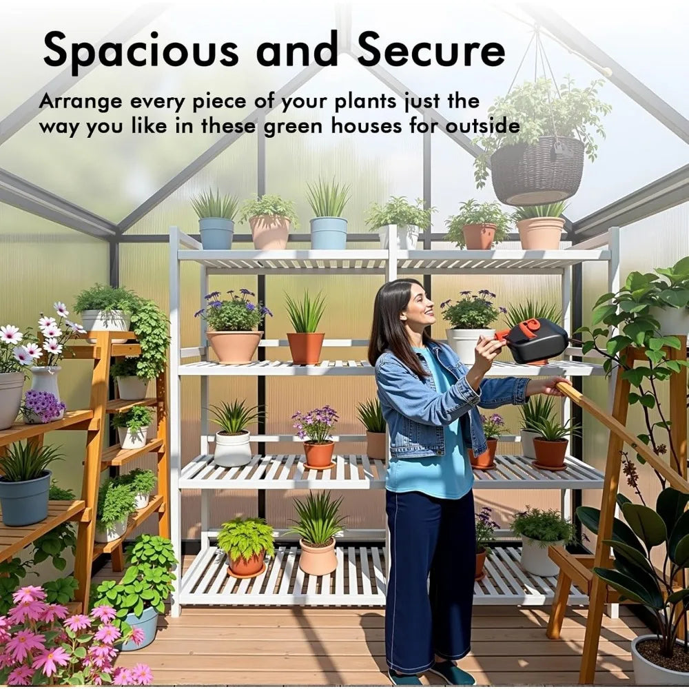 Color Aluminum Walk In Greenhouse Kit For Outdoor Use
