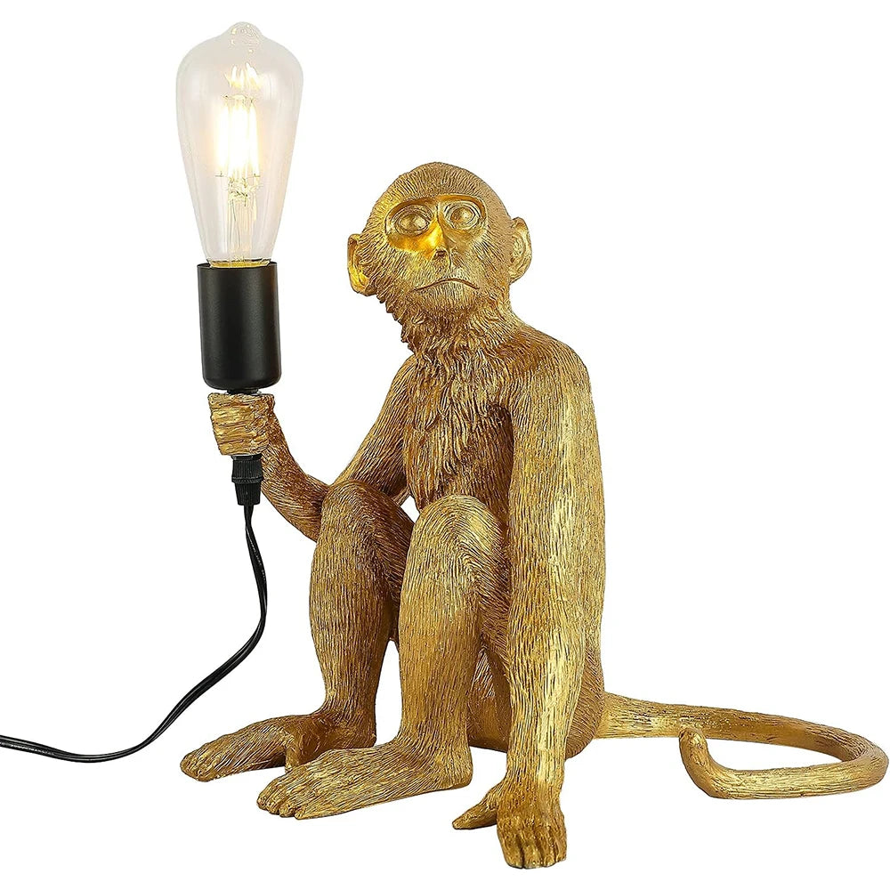 Retro Monkey Wall Light Resin Novelty Wall Lamp Decor