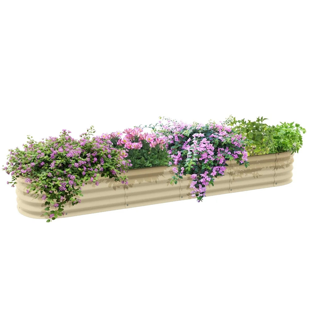 XMSJ Galvanized Raised Garden Bed Kit Modular Planter