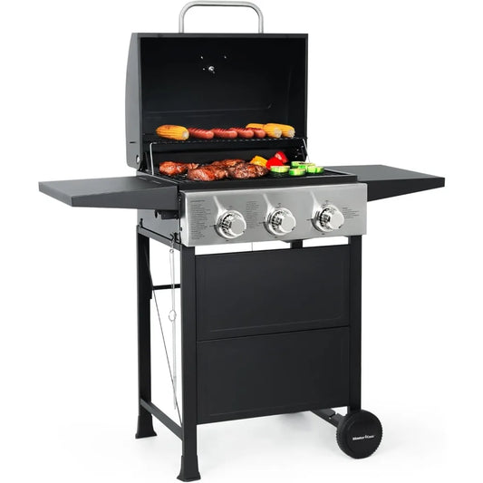 RBXC 3 Burner Propane Gas Grill Stainless Steel 30000 BTU