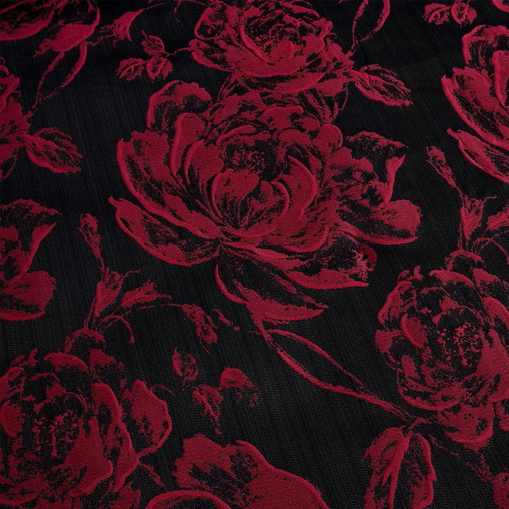 DUTRIEUX Jacquard Seersucker Floral Comforter Set Curtains