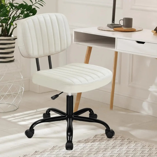 XMSJ Armless Office Chair With Adjustable Lumbar Support