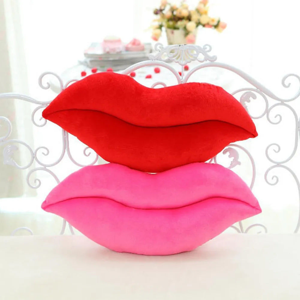 Guangdong Soft Lip Shaped Plush Throw Pillow Cushion For Girlfriend