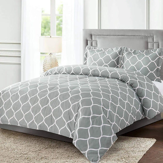 JiangsuFabirc Geometric Polyester Bedding Comforter Set