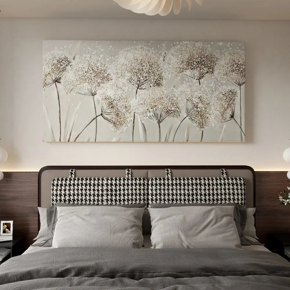 Hign-Concerned Dandelion Canvas Wall Art Nordic Wood Frame