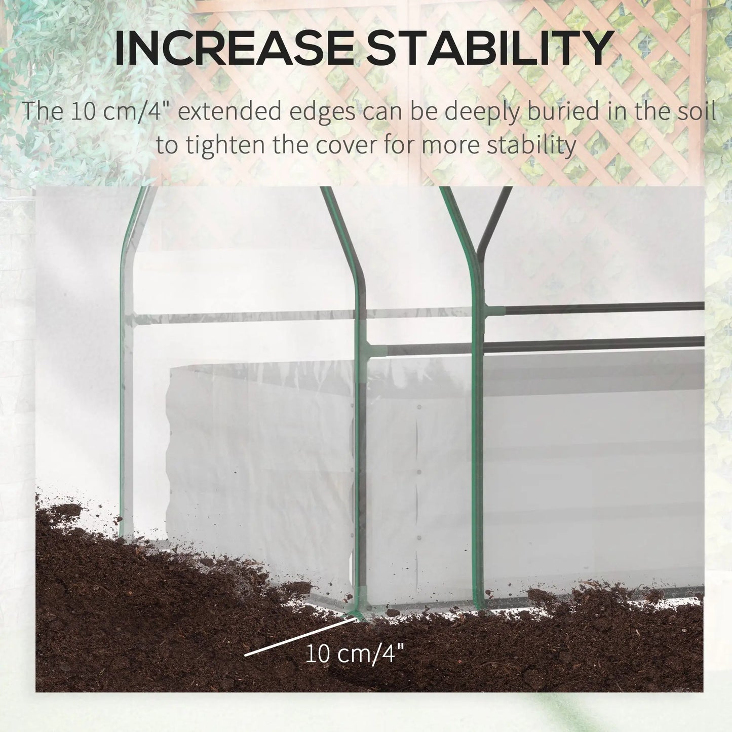 Outsunny Steel Raised Garden Bed Planter Kit Greenhouse