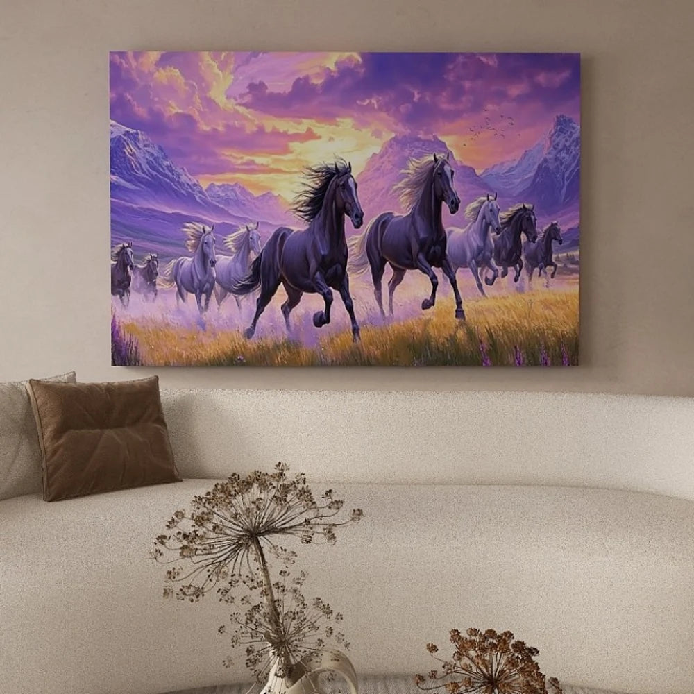 Pine Solid Wood Frame Canvas Wall Art