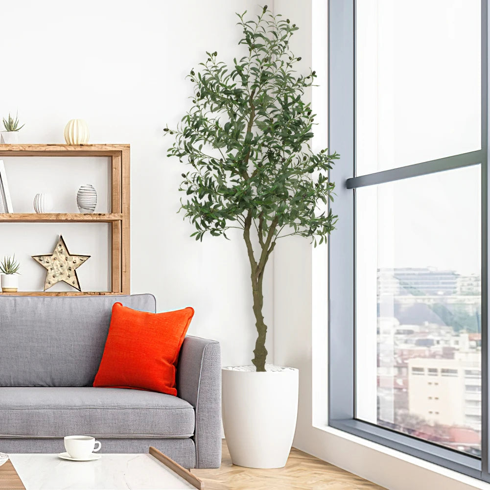 Twister Artificial Olive Tree Floor Decor for Modern Home