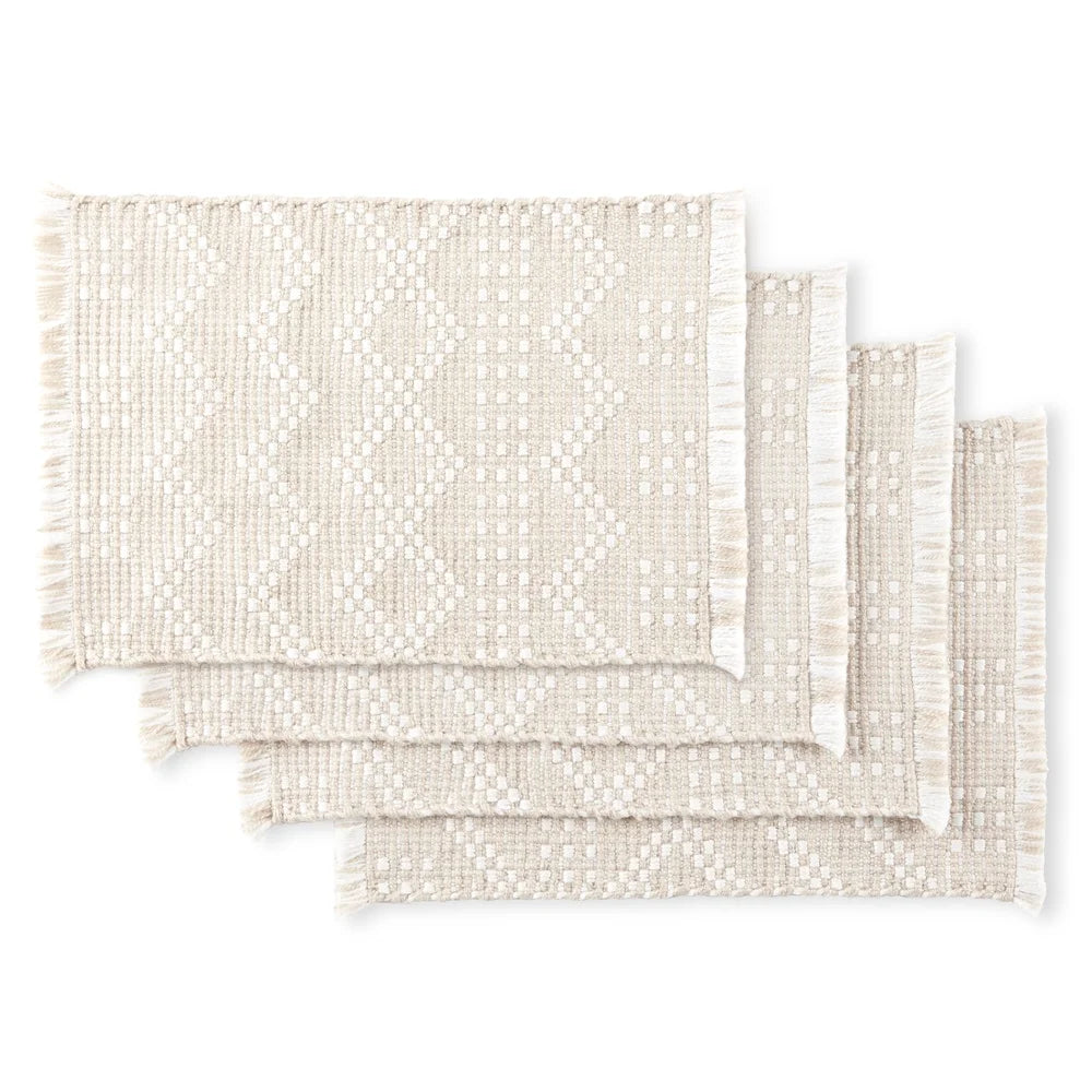 Warm Welcome Decor 4 Piece Vinyl Placemat Set Durable