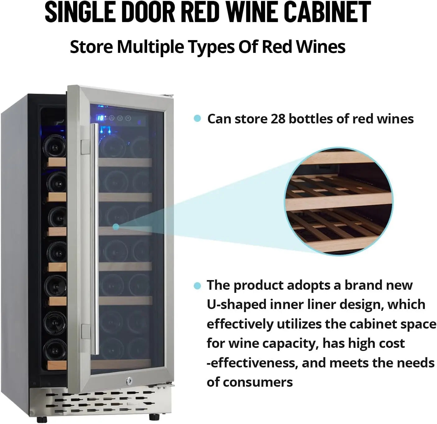 Warm Welcome Decor Wine Refrigerator Temp Control Led