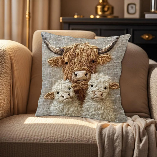 Guangdong Plush Cow Print Throw Pillow Covers Set
