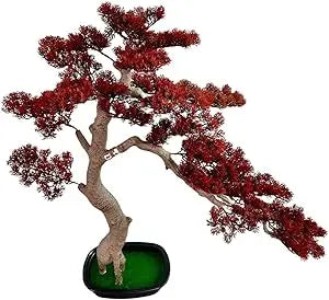 Artificial Bonsai Tree Juniper Faux Plant with Ceramic Pot
