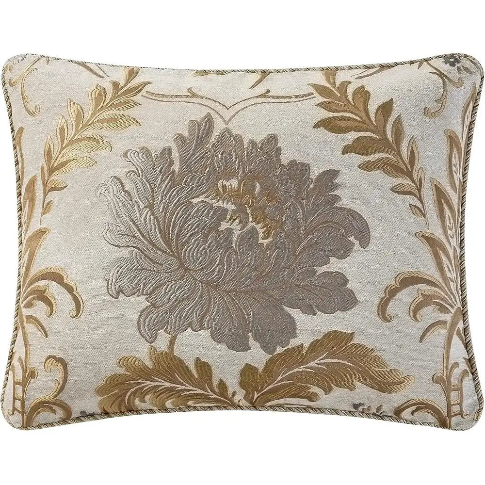 DUTRIEUXCN Floral Jacquard Comforter Set Shams And Skirt