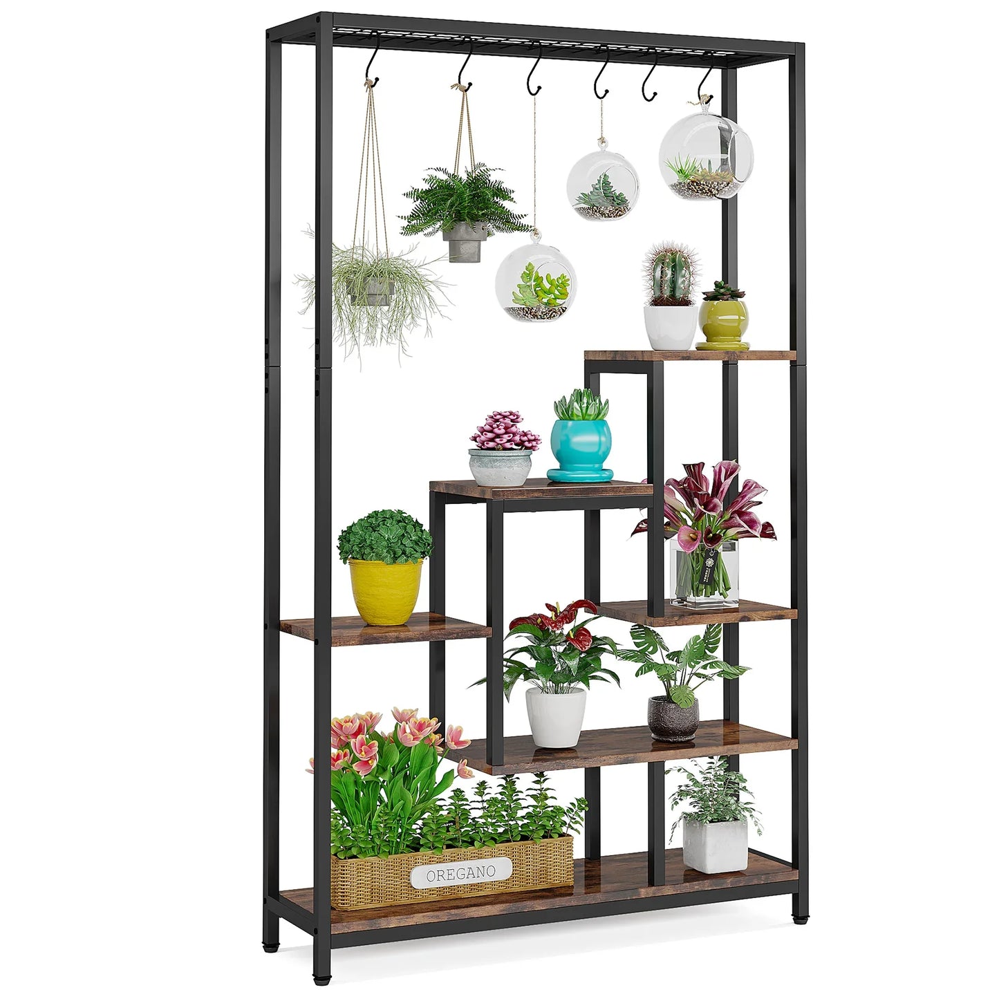 Tribesigns 5 Tier Indoor Plant Stand Metal Shelf Unit