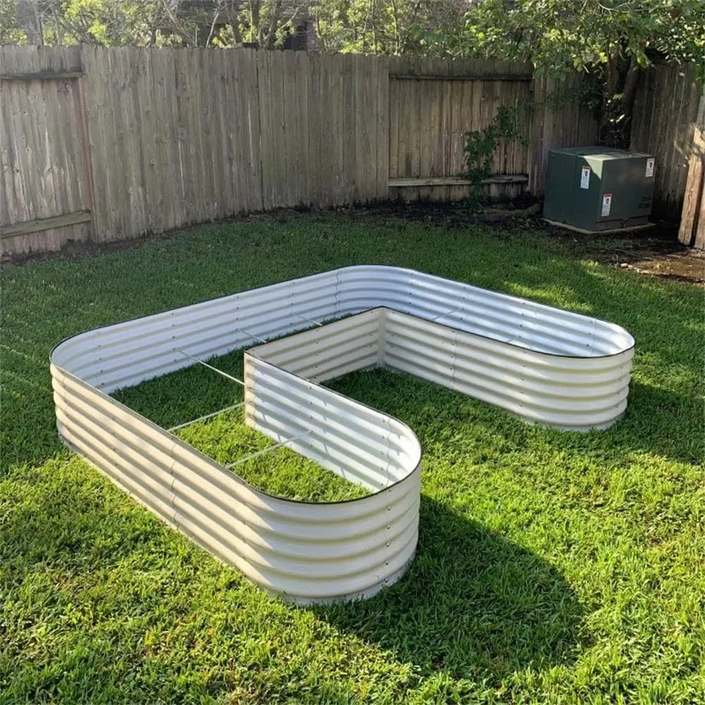 U Shape Raised Garden Bed Metal Planter For Vegetables