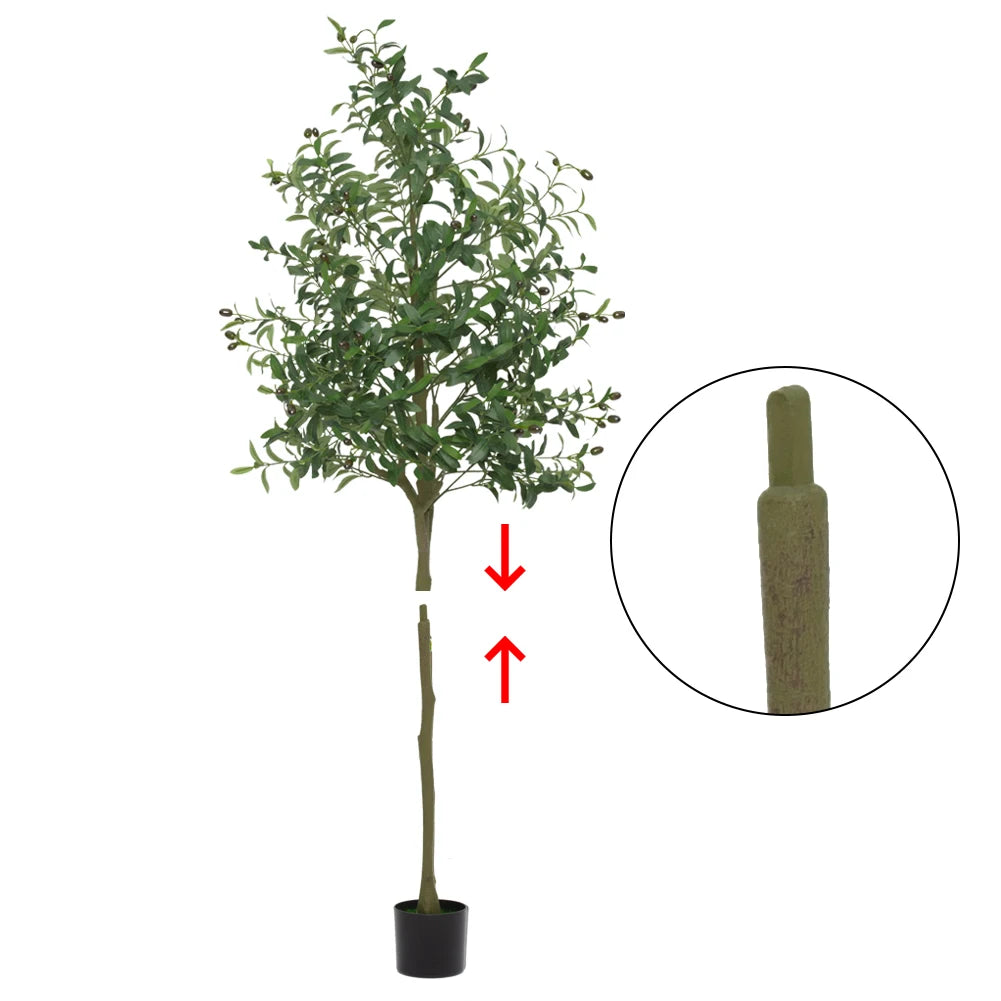 TWISTER CKCN Artificial Olive Tree Potted Floor Decor