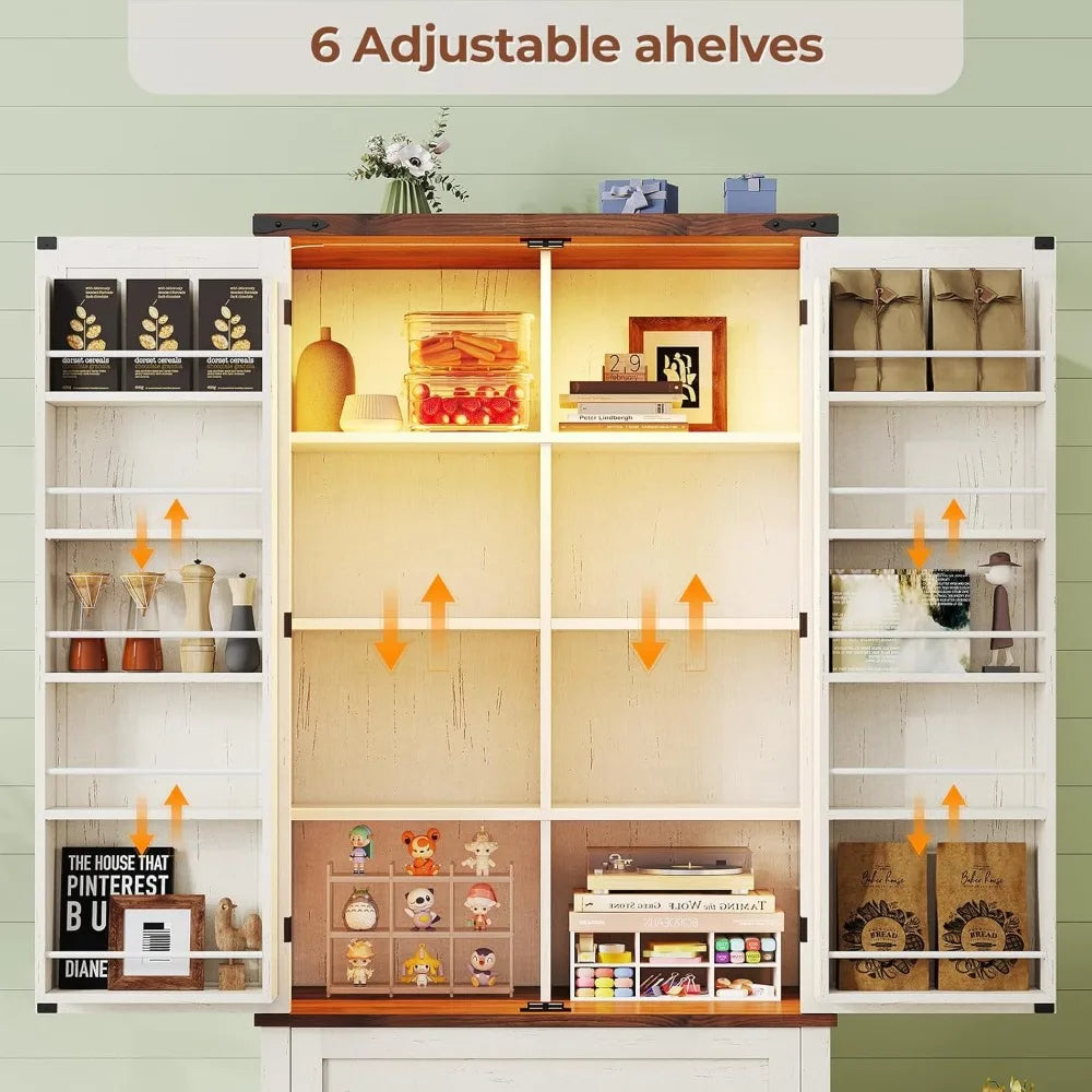 Warm Welcome Decor Kitchen Storage Cabinet Barn Doors