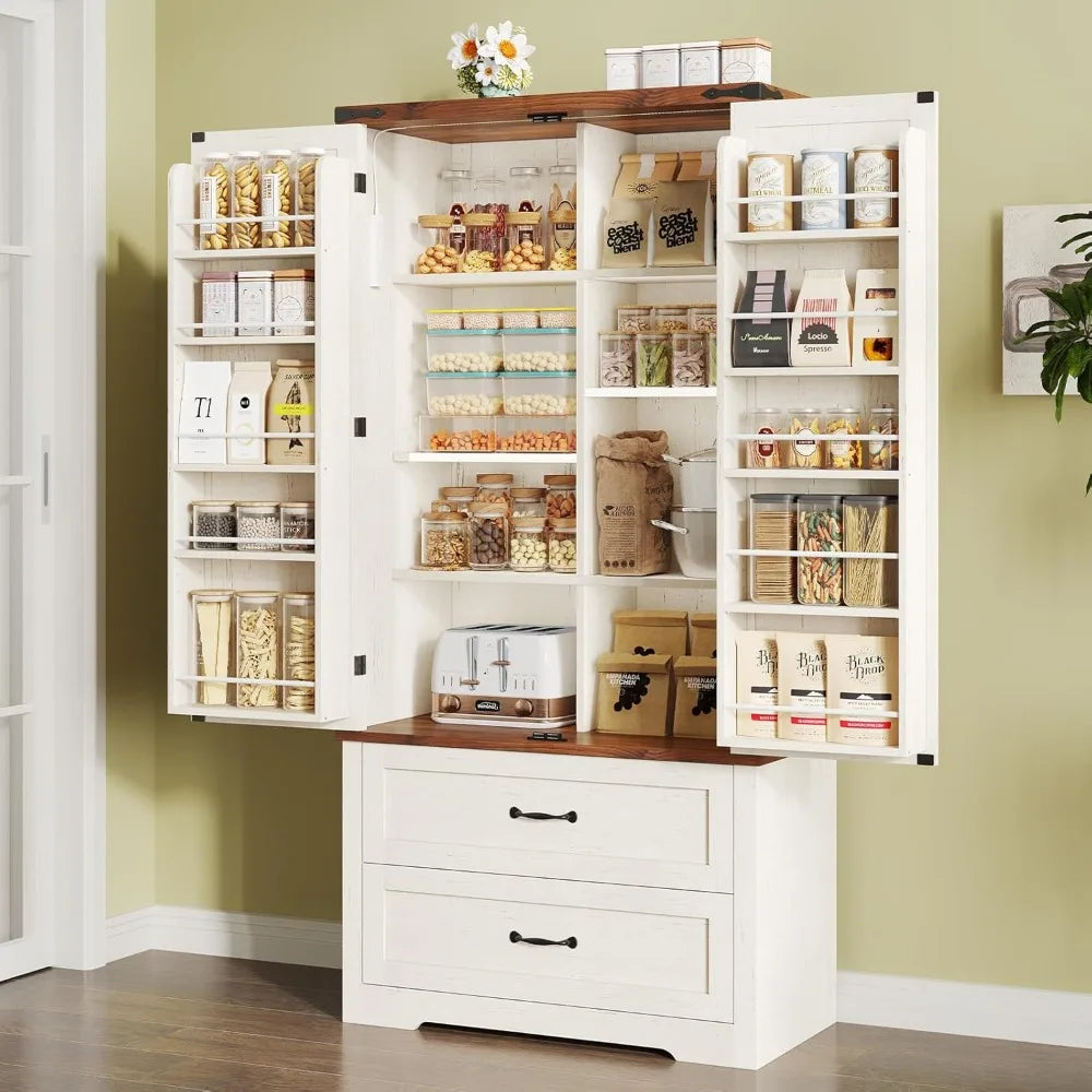 Warm Welcome Decor Kitchen Storage Cabinet Barn Doors