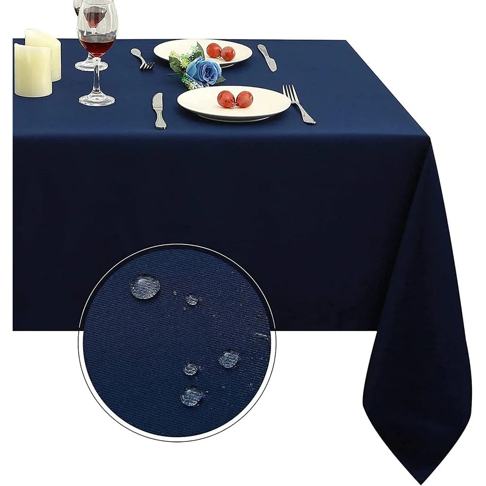 Warm Welcome Decor Water Resistant Tablecloth Oil Proof