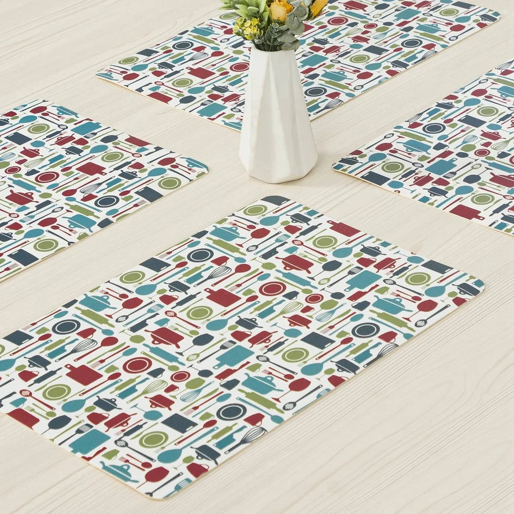 Warm Welcome Decor Vinyl Placemats Set of 4 Indoor Outdoor