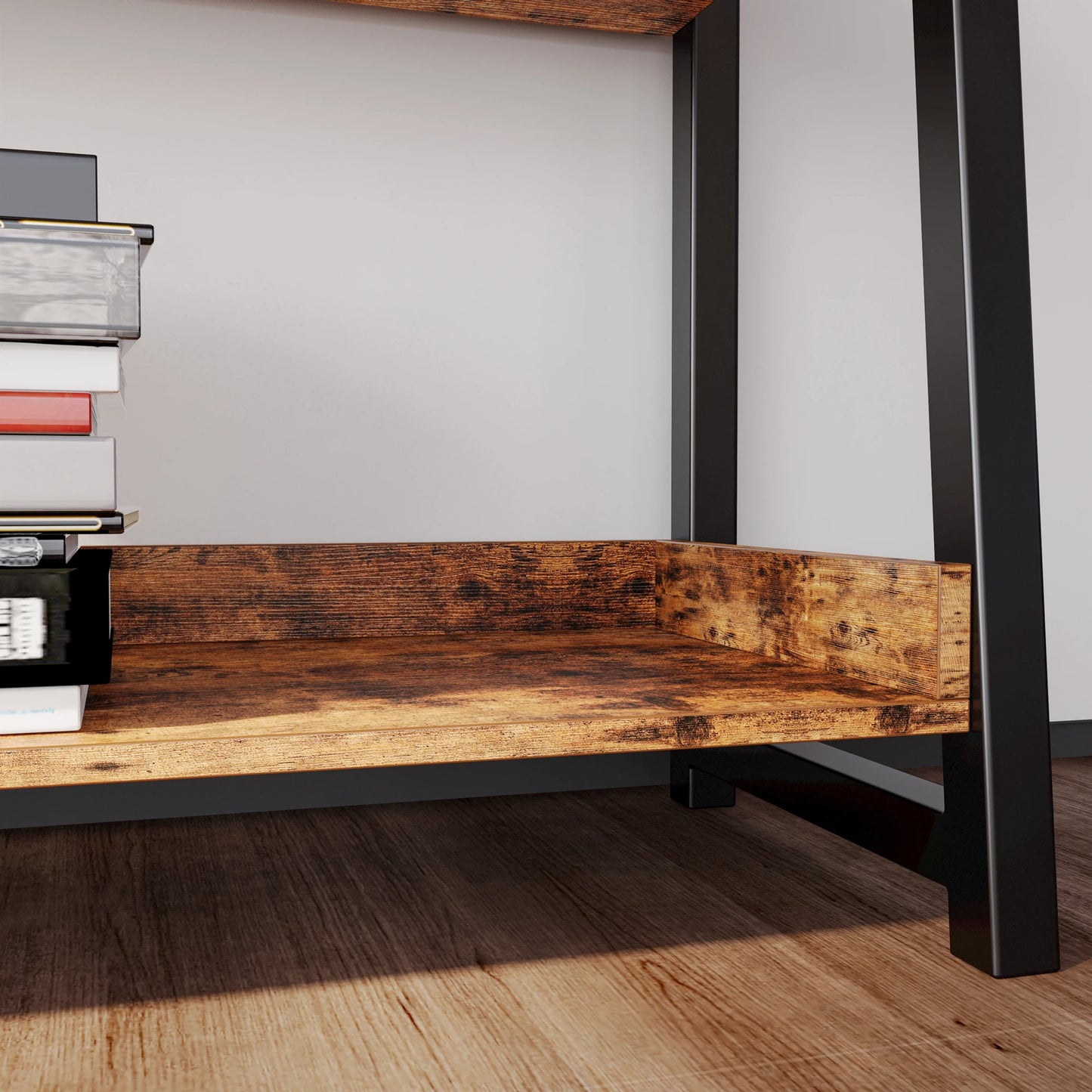 IRONCK Industrial 5 Tier Bookshelf Metal Storage Rack