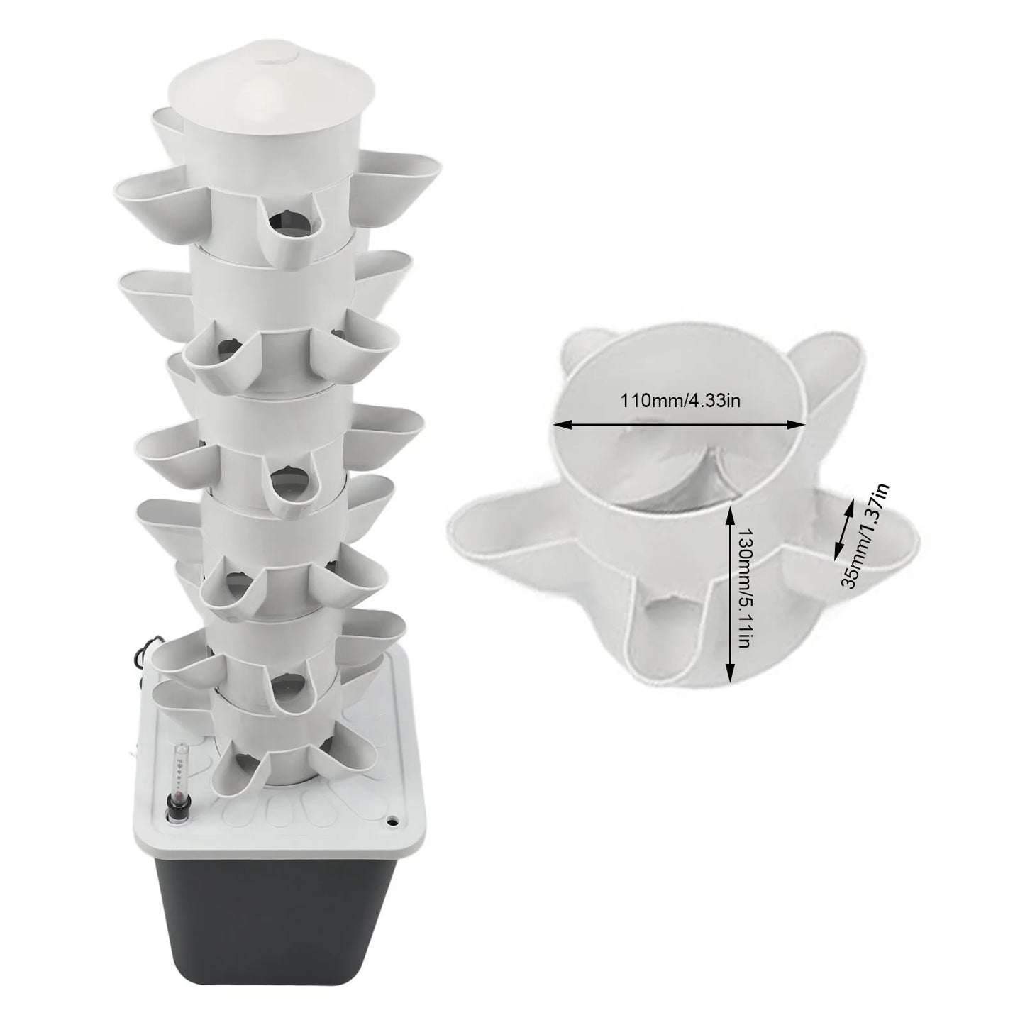 Fdit Hydroponics Tower Vertical Planting System Vegetables