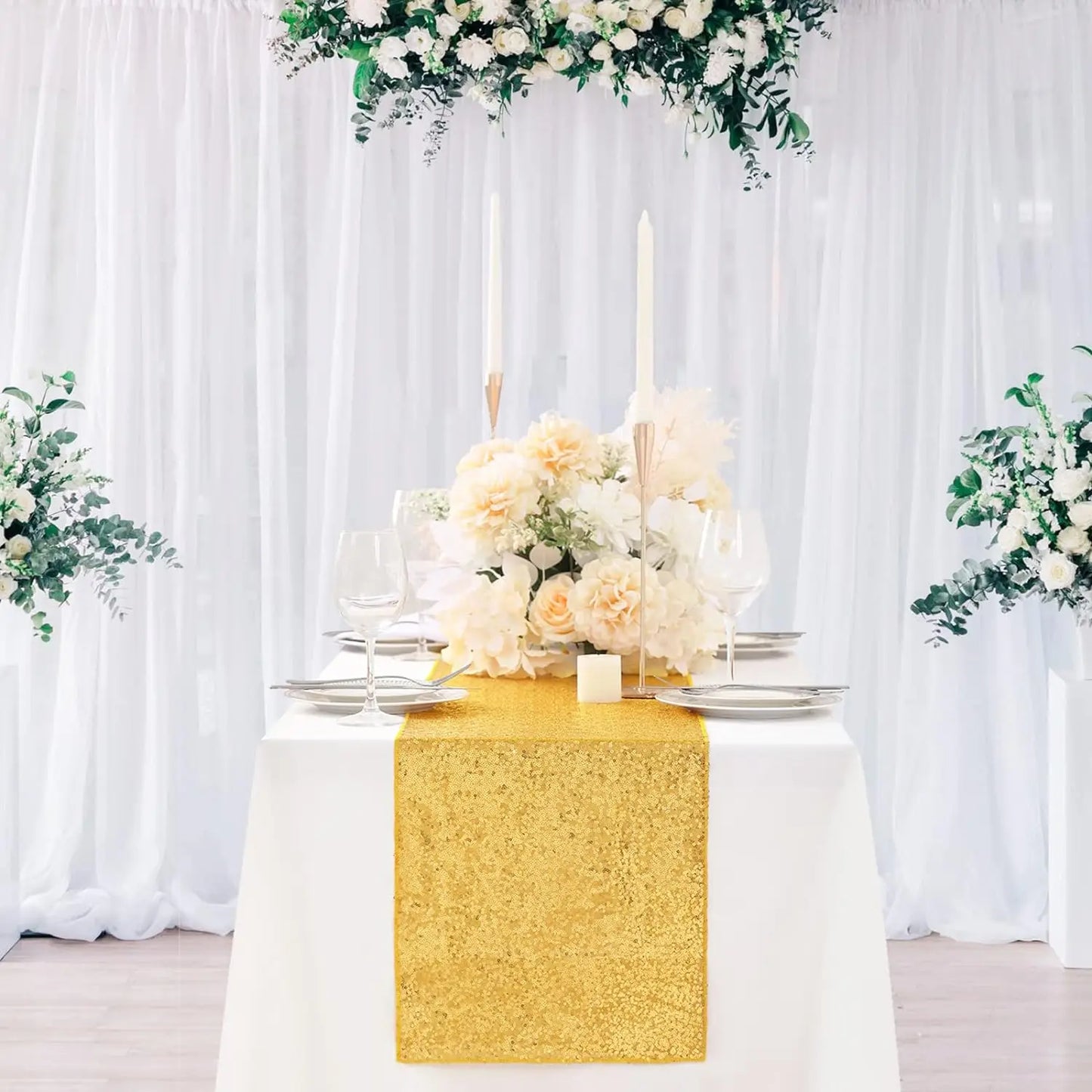 Warm Welcome Decor Sequin Table Runner Party Wedding