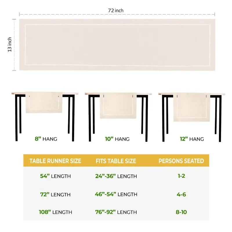 Warm Welcome Decor Linen Table Runner Polyester Cotton
