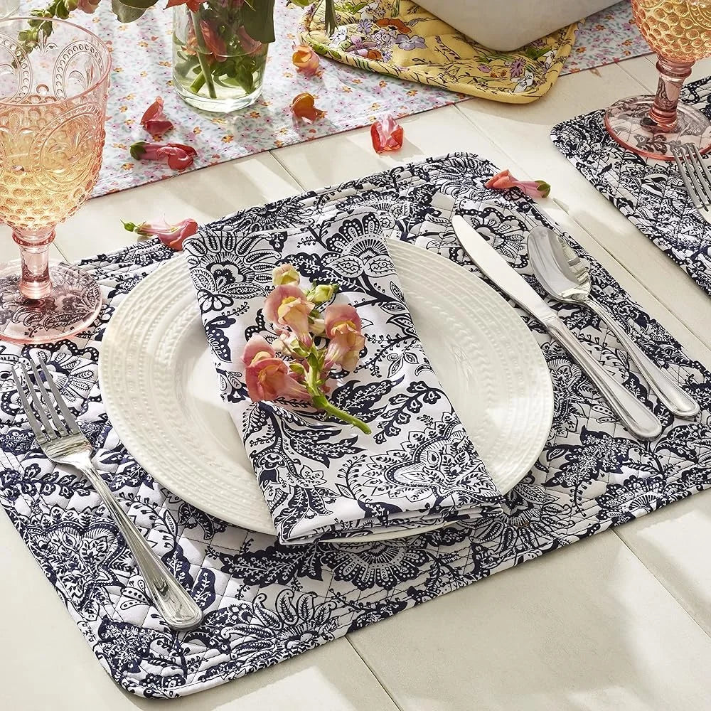 Warm Welcome Decor Reversible Cotton Placemats 2 Pack