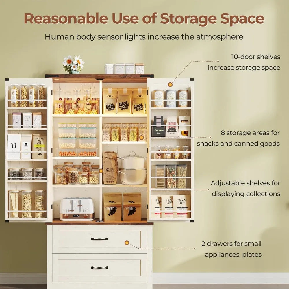 Warm Welcome Decor Kitchen Storage Cabinet Barn Doors