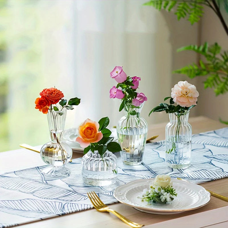 Warm Welcome Decor Modern Glass Vase Set Bud Vases