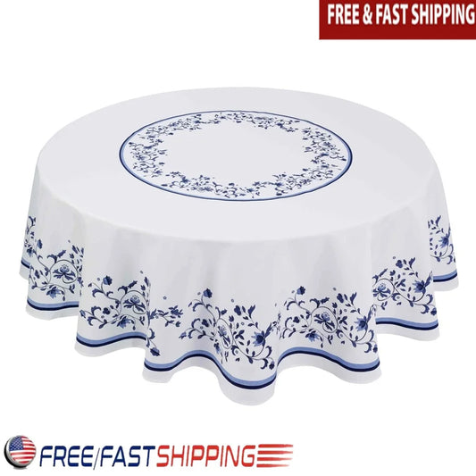 Warm Welcome Decor Round Tablecloth Polyester Classic