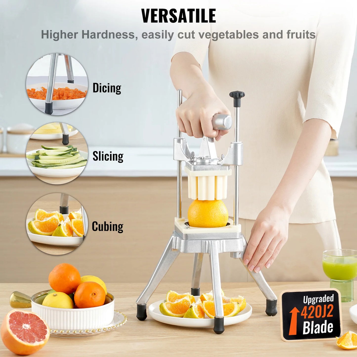 Warm Welcome Decor Vegetable Fruit Dicer Cutter With Tray
