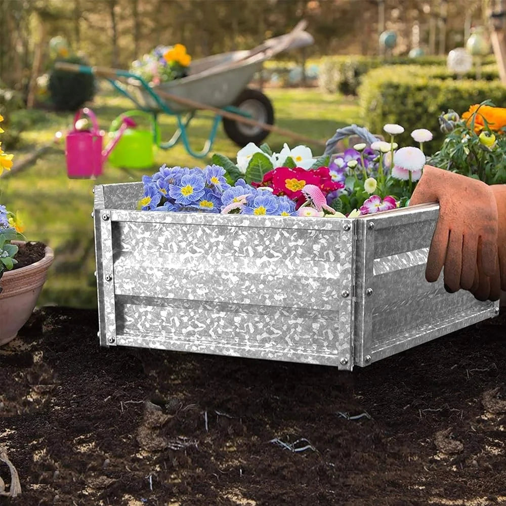 XMSJ Galvanized Raised Garden Bed Hexagonal Planter Box Kit