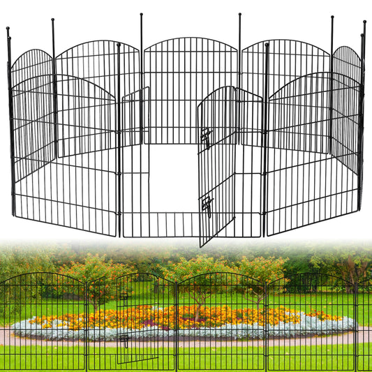No Dig Decorative Garden Fence With Gate Outdoor Easy Setup