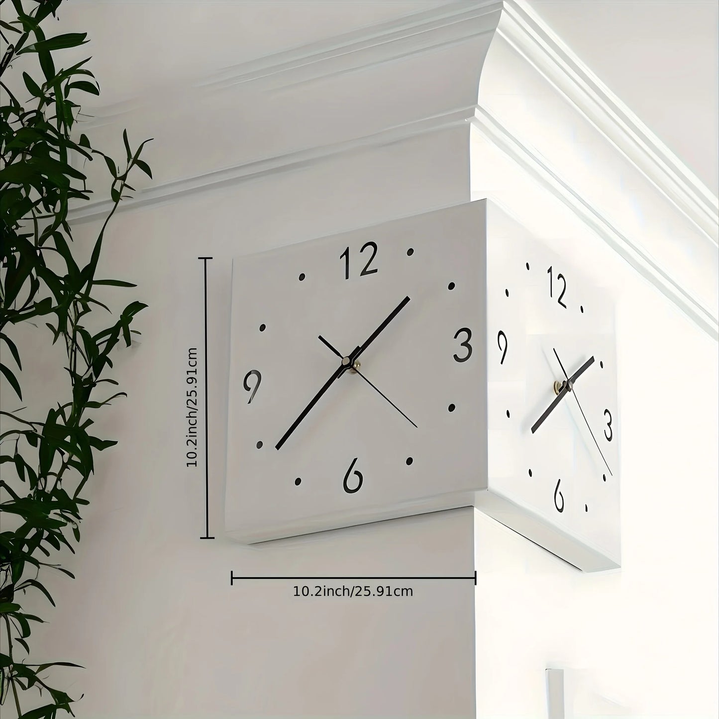 Warm Welcome Decor Corner Modern Luminous Wall Clock