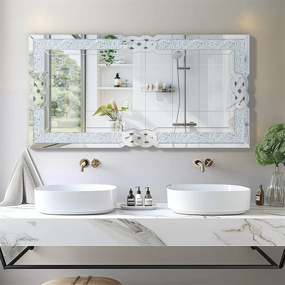 LUVODI Diamond Crush Full Body Wall Mirror For Bathroom
