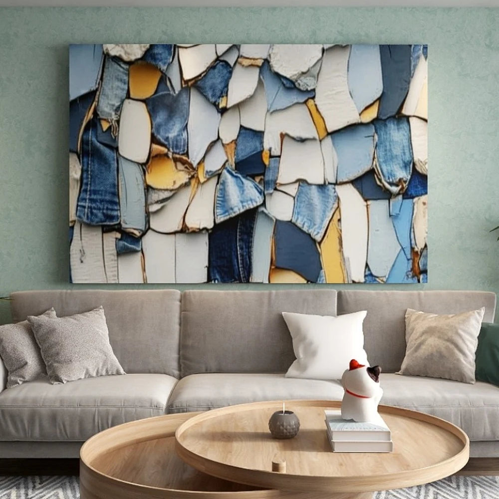 Pine Wood Canvas Wall Art For Living Room