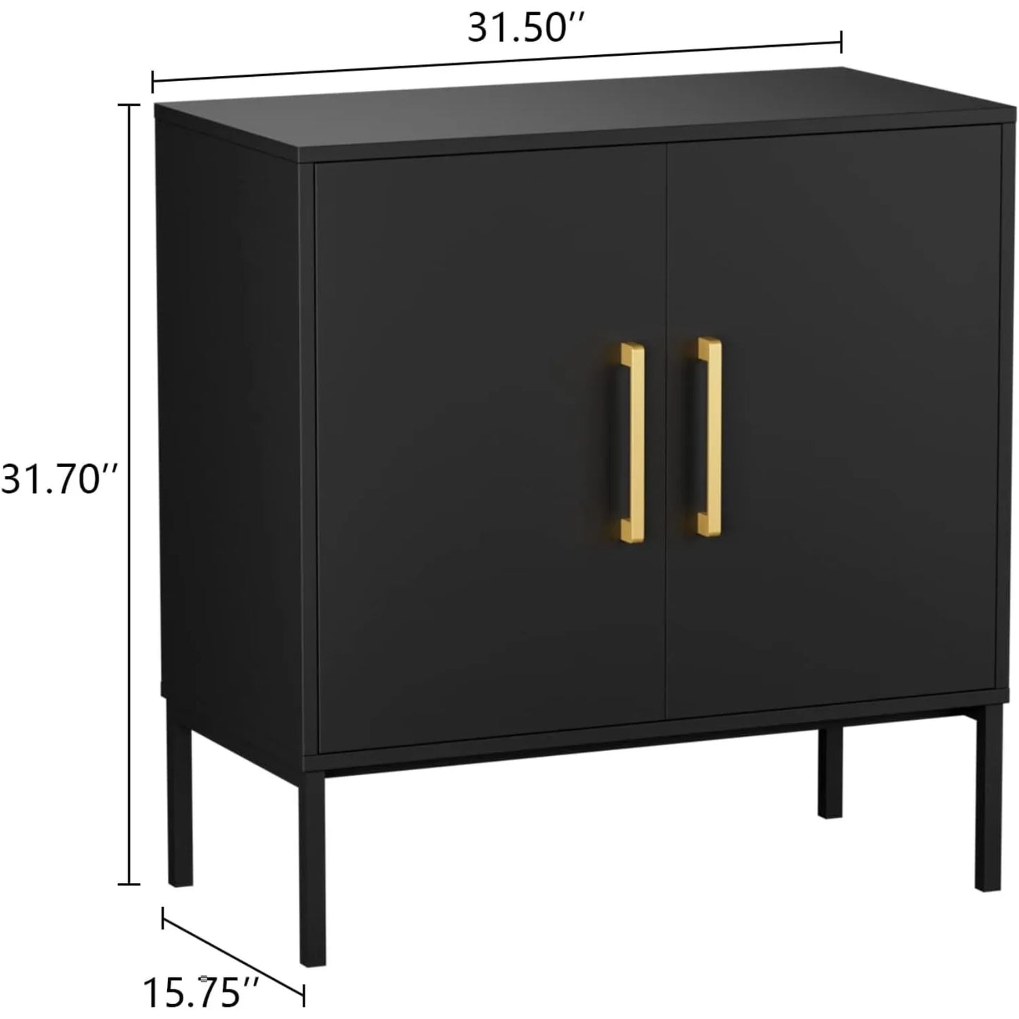 Hign-concerned Modern Siedeboard Buffet Cabinet With Doors And Adjustable Shelves