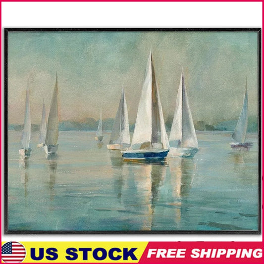 Dutrieux Sailboats Nautical Art Framed Giclee Lithograph