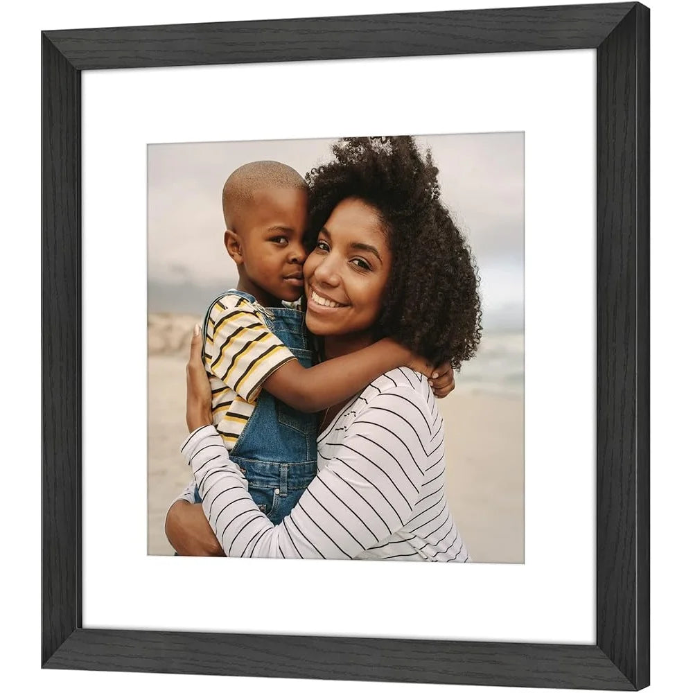 16x16 Picture Frame with Polished Plexiglass Display 12x12 with Mat or Showcase 16x16 Photos Wall Mount Gallery Style Modern