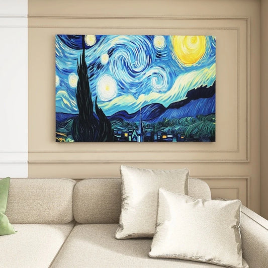 Canvas Wall Art Pine Solid Wood Frame
