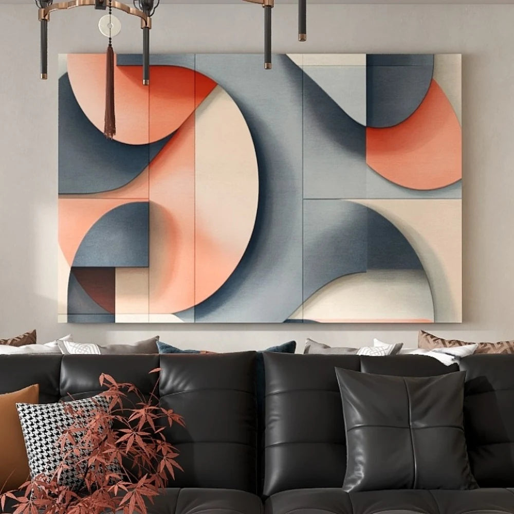 Pine Canvas Wall Art Framed Living Room